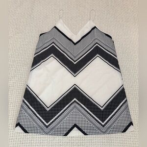Lulus black and white slip  mini dress with spaghetti straps. Size Large